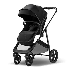 Mompush Wiz 2 in 1 Baby Stroller with Infant Pramette Mode, One Hand Fold Convertible Newborn to Toddler Stroller with Reversible Seat and Large UPF 50+ Canopy